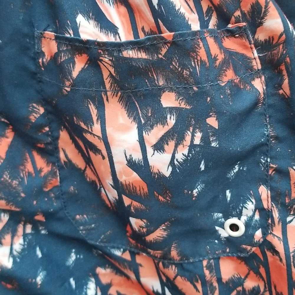 NEW Boy's Tropical Print Swim Trunks